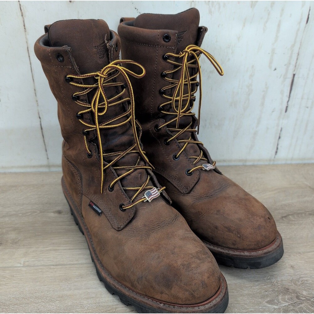 Red Wing 4420 LoggerMax Mens 11 D Waterproof Steel Toe Vibram Logger Work Boots